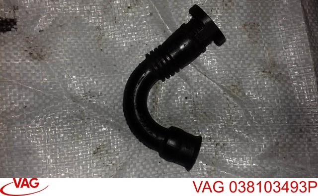 Патрубок вентиляции картера, маслоотделителя 038103493P VAG