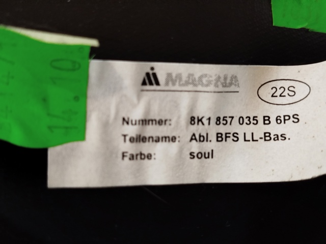 VAG 8K1857035B Ящик перчаточный (бардачок) в наличии Винница
