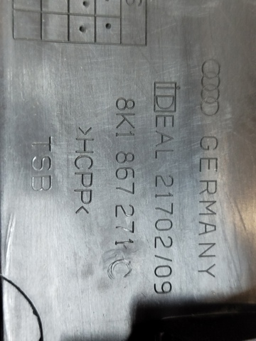 Обшивка стойки кузова внутренняя, передняя левая 8K1867271C VAG