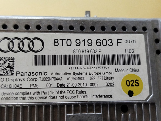 VAG 8T0919603F Дисплей многофункциональный в наличии Житомир