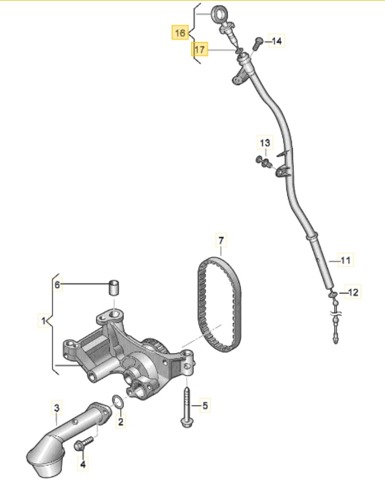 03L115611H Щуп (индикатор) уровня масла в двигателе купить Тернополь