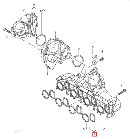 03L129711AS VAG Впускной коллектор купить в Черкассы