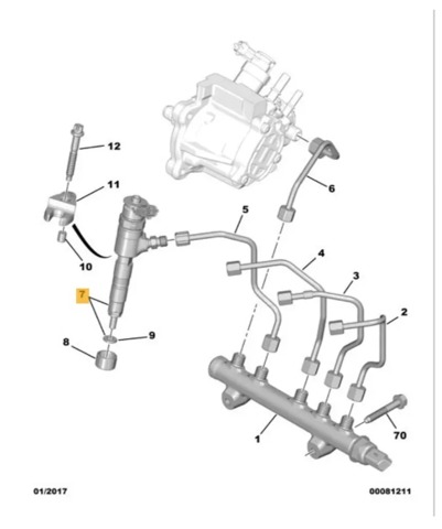 0445110340 PEUGEOT Форсунка впрыска топлива купить в Николаев