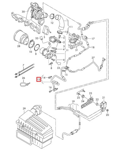 04L129456D VAG Шланг вакуумный управления EGR купить в Каменское