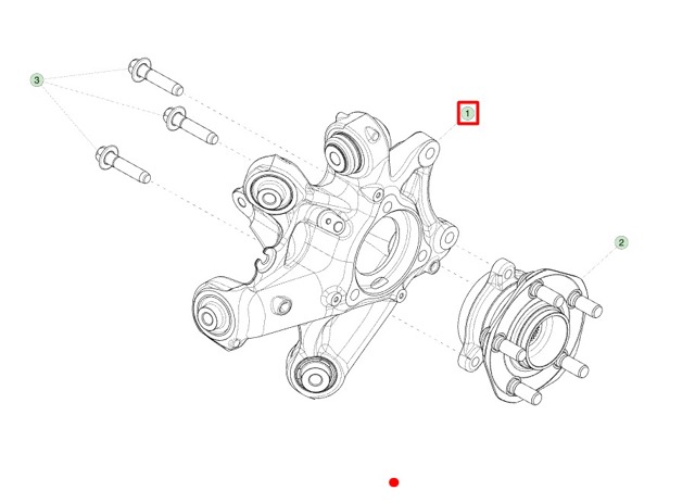Tesla Model 104441100G Цапфа задняя левая в наличии Ирпень