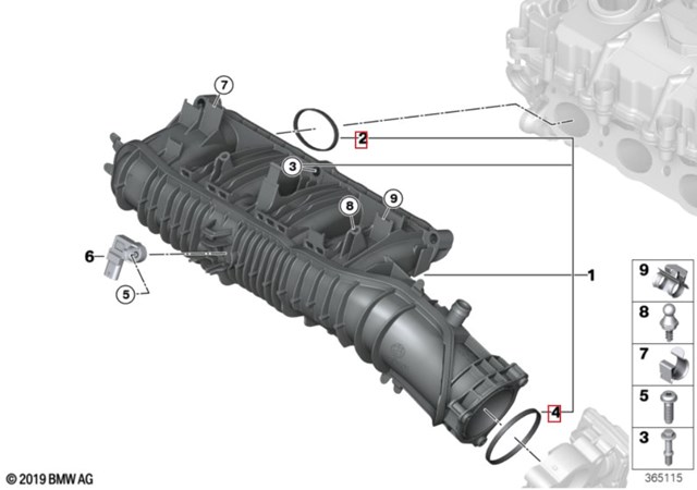 BMW 11617633493 Прокладка впускного коллектора в наличии Ужгород