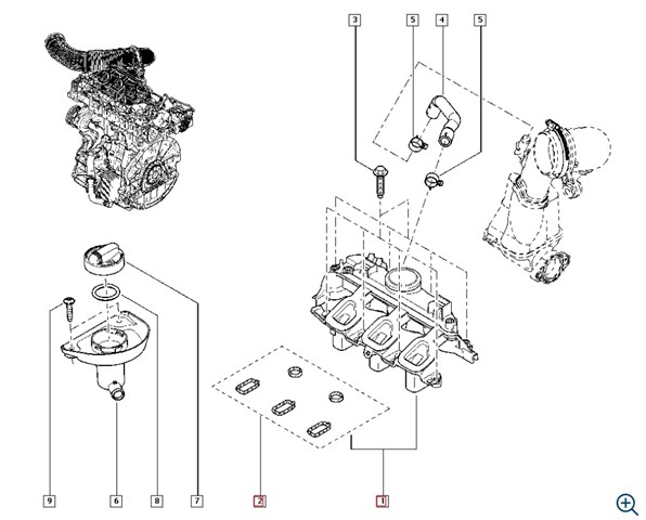 118304798R RENAULT Крышка клапанная купить в Кривой Рог