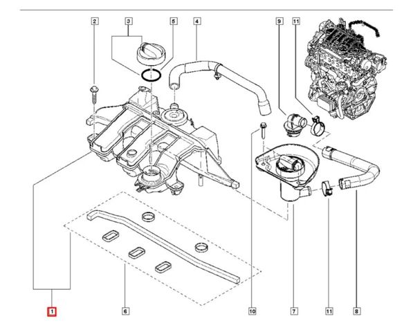 Впускной коллектор 118305906R NISSAN