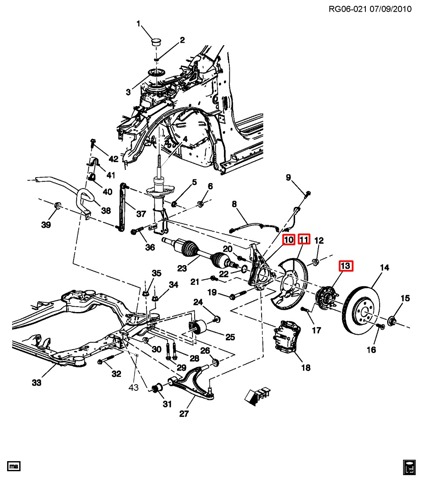 GM 13219080 Цапфа передняя левая в наличии Запорожье