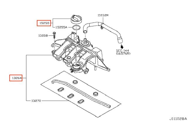 1326400Q0L NISSAN Клапанная крышка купить в Ирпень