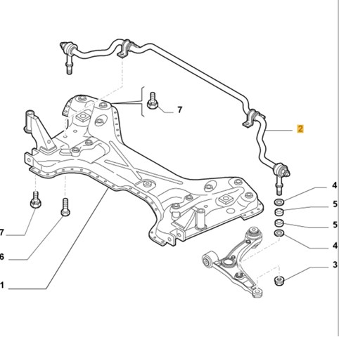 PEUGEOT 1357572080 Передний стабилизатор в наличии Житомир