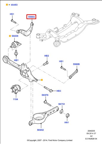 1457609 FORD Рычаг задней подвески верхний левый/правый купить в Киев