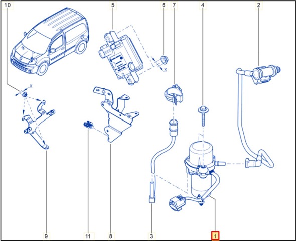 146501049R RENAULT Насос вакуумный купить в Каменское