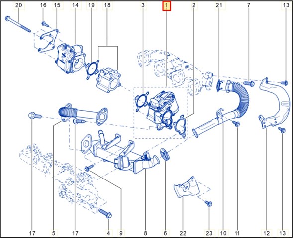 147105543R RENAULT Клапан EGR рециркуляции газов купить в Каменское