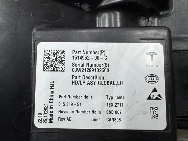 Tesla Model 151495200C Левая фара в наличии Николаев
