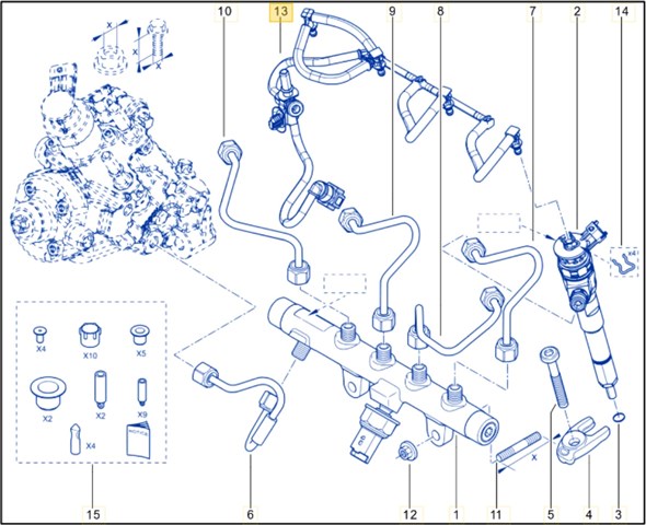RENAULT 166714217R Трубка топливная, обратная от форсунок в наличии Ирпень
