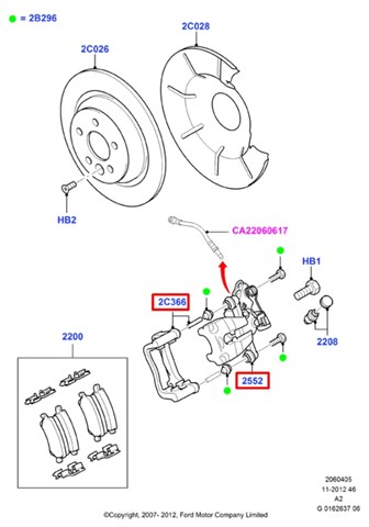 FORD 1738988 Суппорт тормозной задний левый в наличии Тернополь