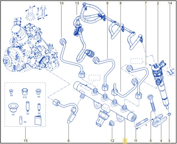 175215346R RENAULT Распределитель топлива (рампа) купить в Одесса