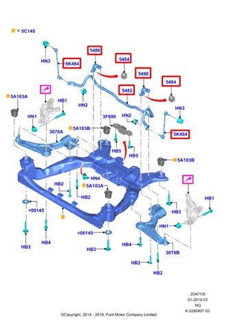 1866159 FORD Стабилизатор передний купить в Кривой Рог