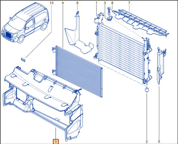 215549373R RENAULT Воздуховод (дефлектор) радиатора купить в Запорожье