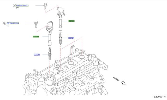 22448JA00C RENAULT Катушка зажигания купить в Полтава