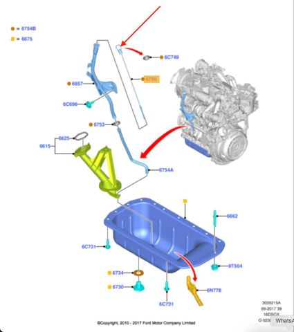 2260878 FORD Щуп (индикатор) уровня масла в двигателе купить в Житомир