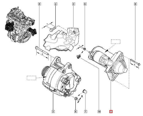RENAULT 233009813R Стартер в наличии Днепр