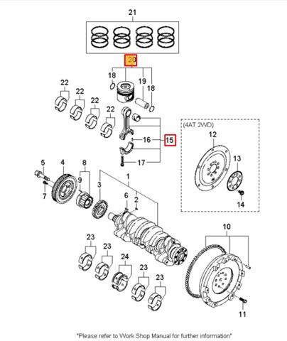2341027930 HYUNDAI Поршень с пальцем без колец, STD купить в Одесса