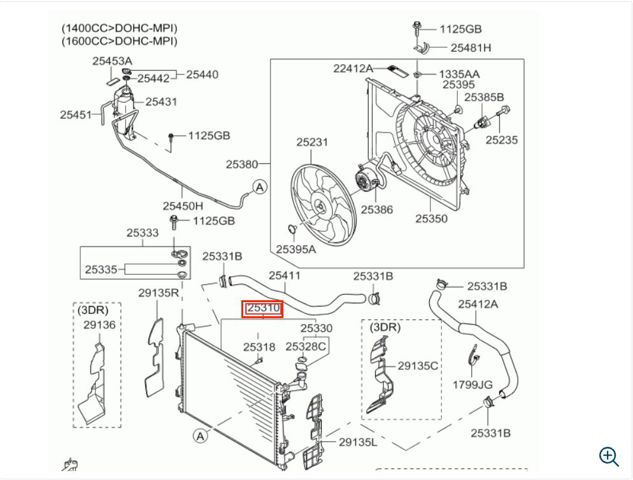 Радиатор охлаждения 253102L600 HYUNDAI