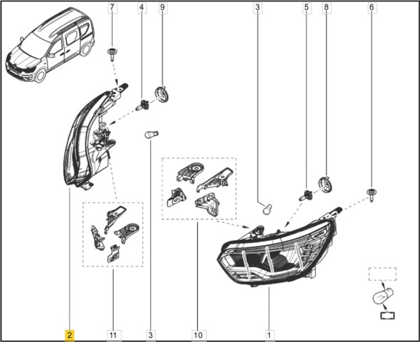 260103369R RENAULT Фара правая купить в Запорожье