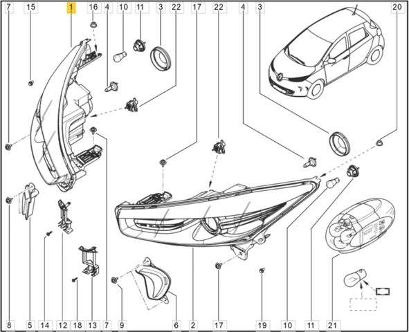 260108268R RENAULT Фара правая купить в Днепр