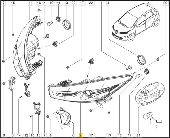 260609522R RENAULT Фара левая купить в Днепр