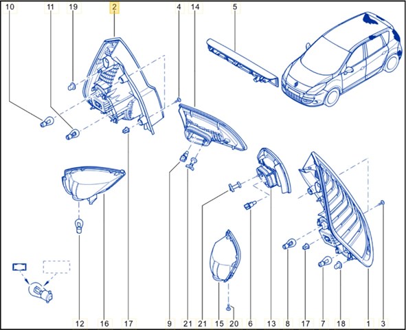 265508247R RENAULT Фонарь задний правый внешний купить в Тернополь