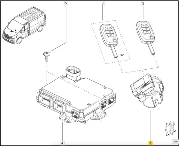 Антенна иммобилайзера 285910001R RENAULT