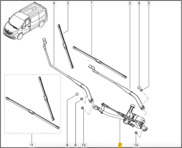 288004907R RENAULT Трапеция стеклоочистителя купить в Киев
