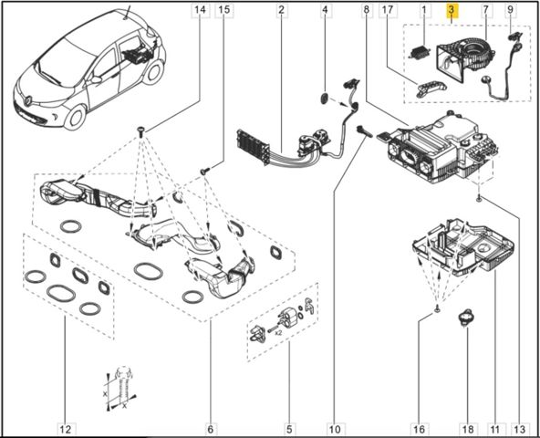 Вентилятор охлаждения батареи 299N46092R RENAULT