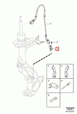30748149 Датчик АБС (ABS) передний купить Чернигов