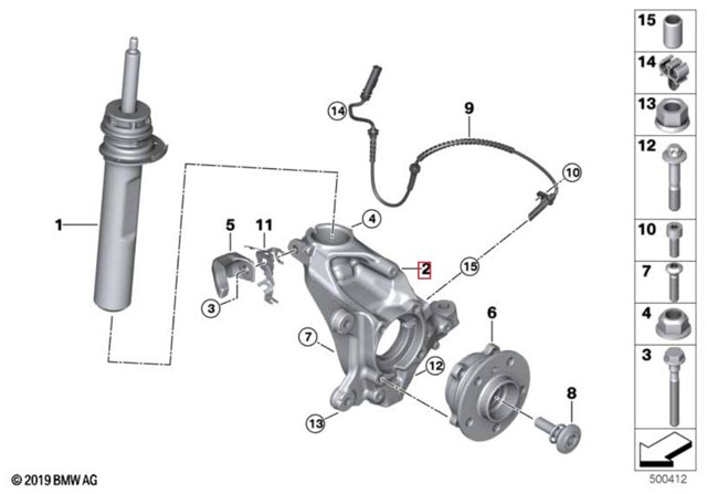 31216876644 BMW Цапфа передняя правая купить в Одесса