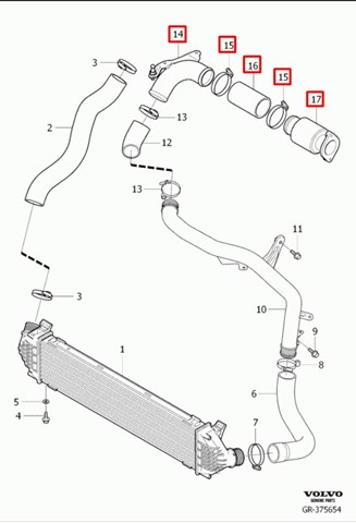 31258058 Шланг (патрубок) интеркуллера купить Сумы