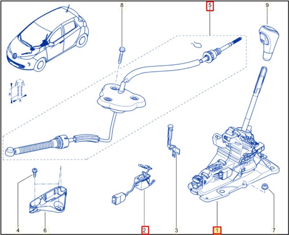 341040598R RENAULT Кулиса переключения передач купить в Винница
