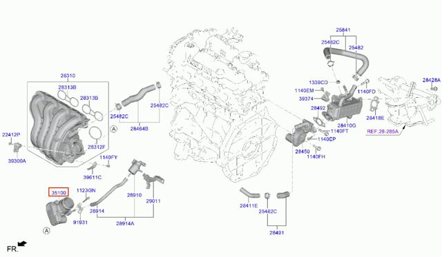 3510008HA0 HYUNDAI Дроссельная заслонка в сборе купить в Чернигов