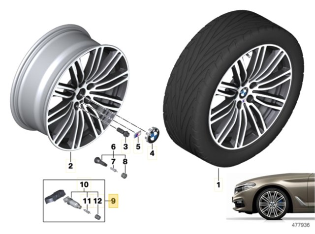 BMW 36106887147 Датчик давления в шинах в наличии Черкассы