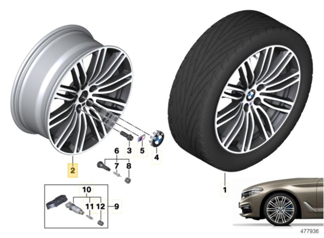 BMW 36117855084 Диски колесные литые (легкосплавные, титановые) в наличии Павлоград