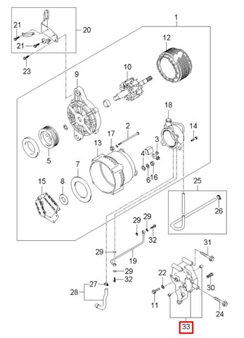 HYUNDAI 3747227000 Кронштейн генератора в наличии Черновцы