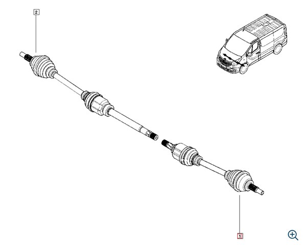 391018696R RENAULT Левая полуось купить в Винница
