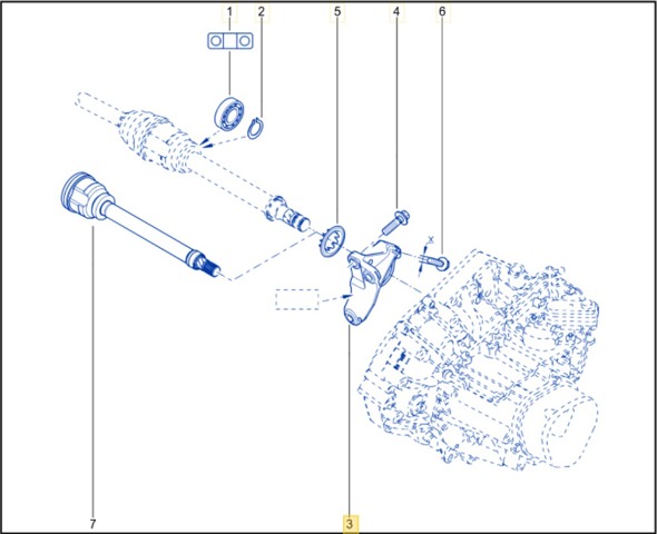 397742387R RENAULT Опора подвесного подшипника передней полуоси купить в Тернополь