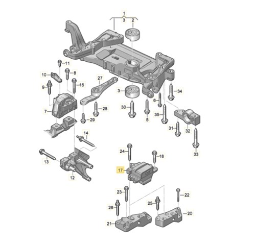 VAG 3C0199555R Подушка (опора) двигателя левая в наличии Хмельницкий