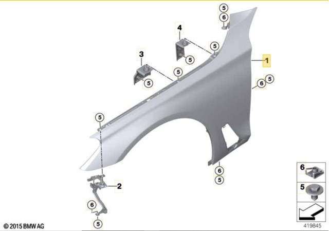 41007427513 BMW Крыло переднее левое купить в Каменское