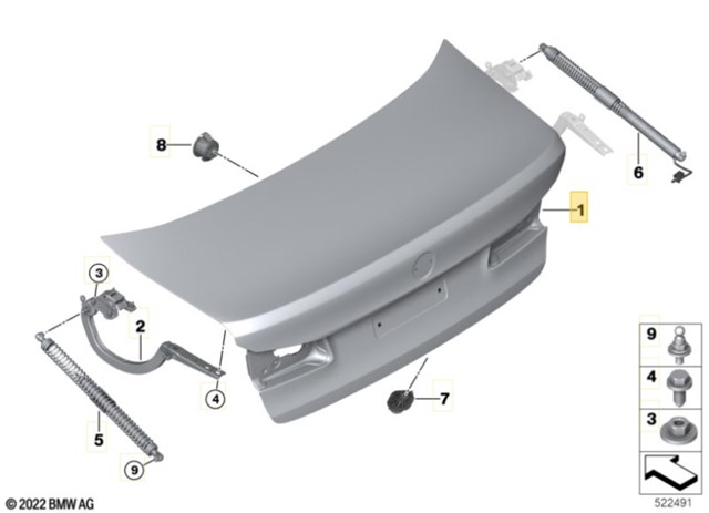 41007440695 BMW Крышка багажника купить в Николаев