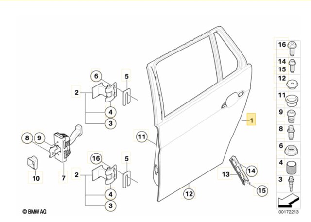 BMW 41009628751 Дверь задняя левая в наличии Украина